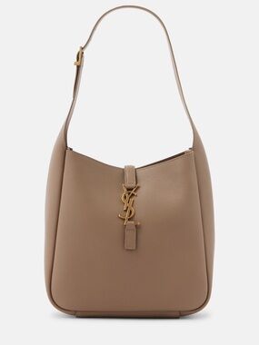 Saint Laurent YSL Le 5 à 7 Small Leather Shoulder Bag in Beige
